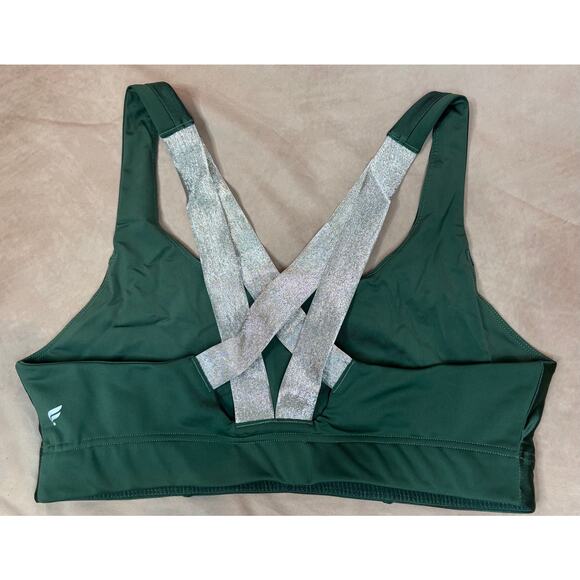 Fabletics 3-pc Workout Set w/ Cropped Hooded Jacket Green Size XL - Picture 9 of 16
